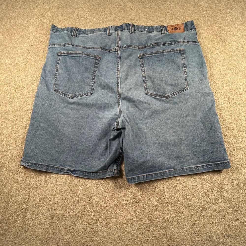 Harbor Bay‎ Mens Blue Denim Shorts Size 48 Continuous Comfort Waistband Stretch - Picture 5 of 8